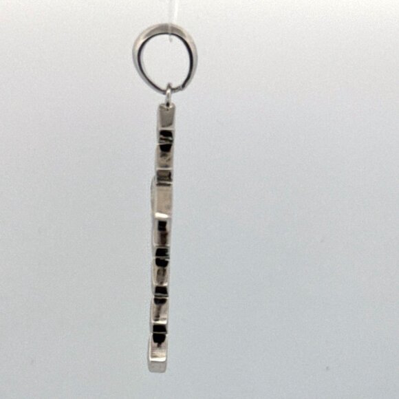 Vintage Estate Sterling Silver 925 Citrine & CZ Cross Pendant 12.9g No Chain - Picture 4 of 8